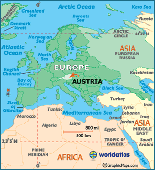 locator map of Austria