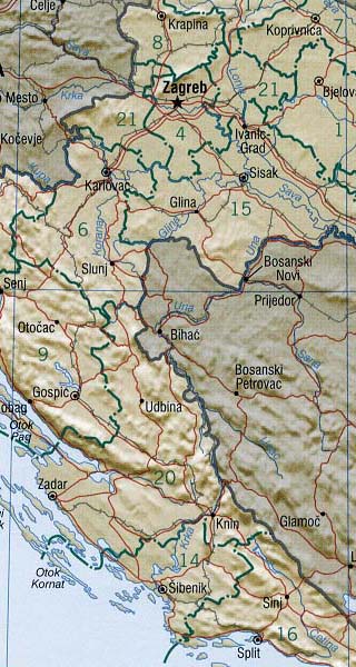Croatia map