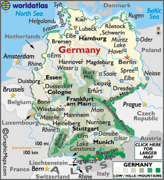 map of Germany