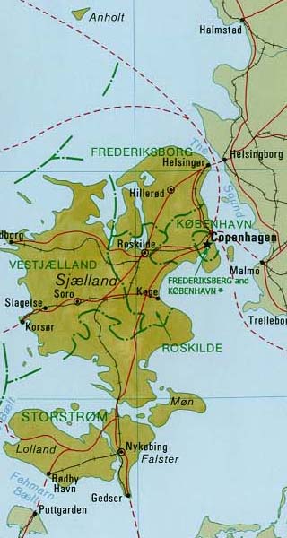map of denmark with cities. Denmark map
