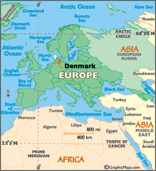 World   Countries on Map Of Denmark   Danish Maps  Denmark History People Facts   World