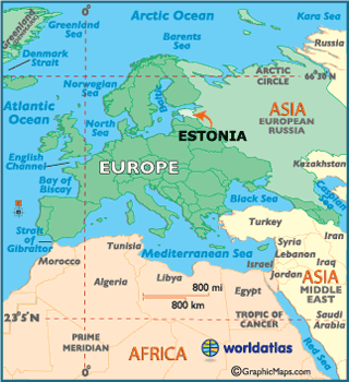 locator map of Estonia