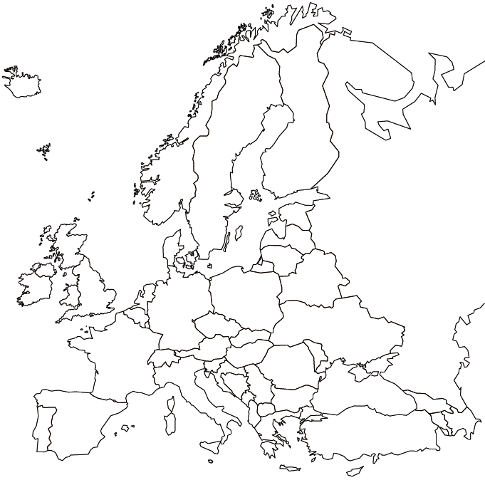 europe outline map
