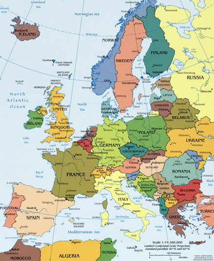 Europe map