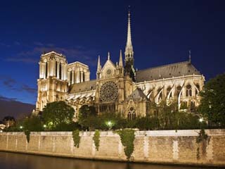 Notre Dame Cathedral at twilight