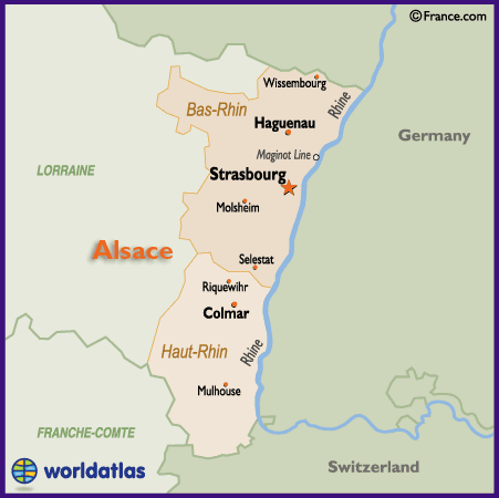 alsace france map