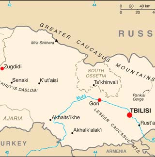 Georgia latitude and longitude map