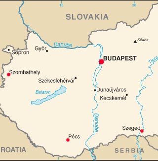Hungary latitude and longitude map