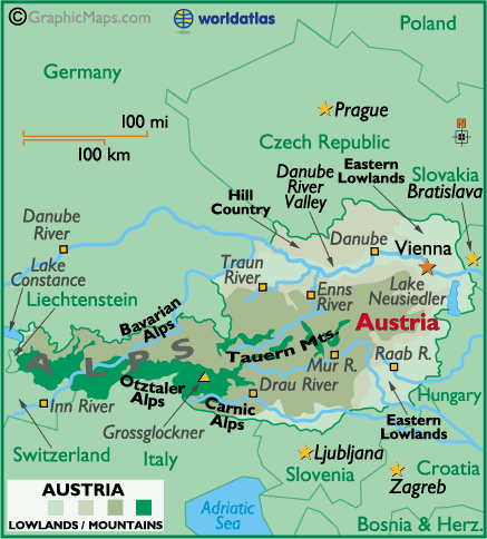 Map Of Europe Landforms