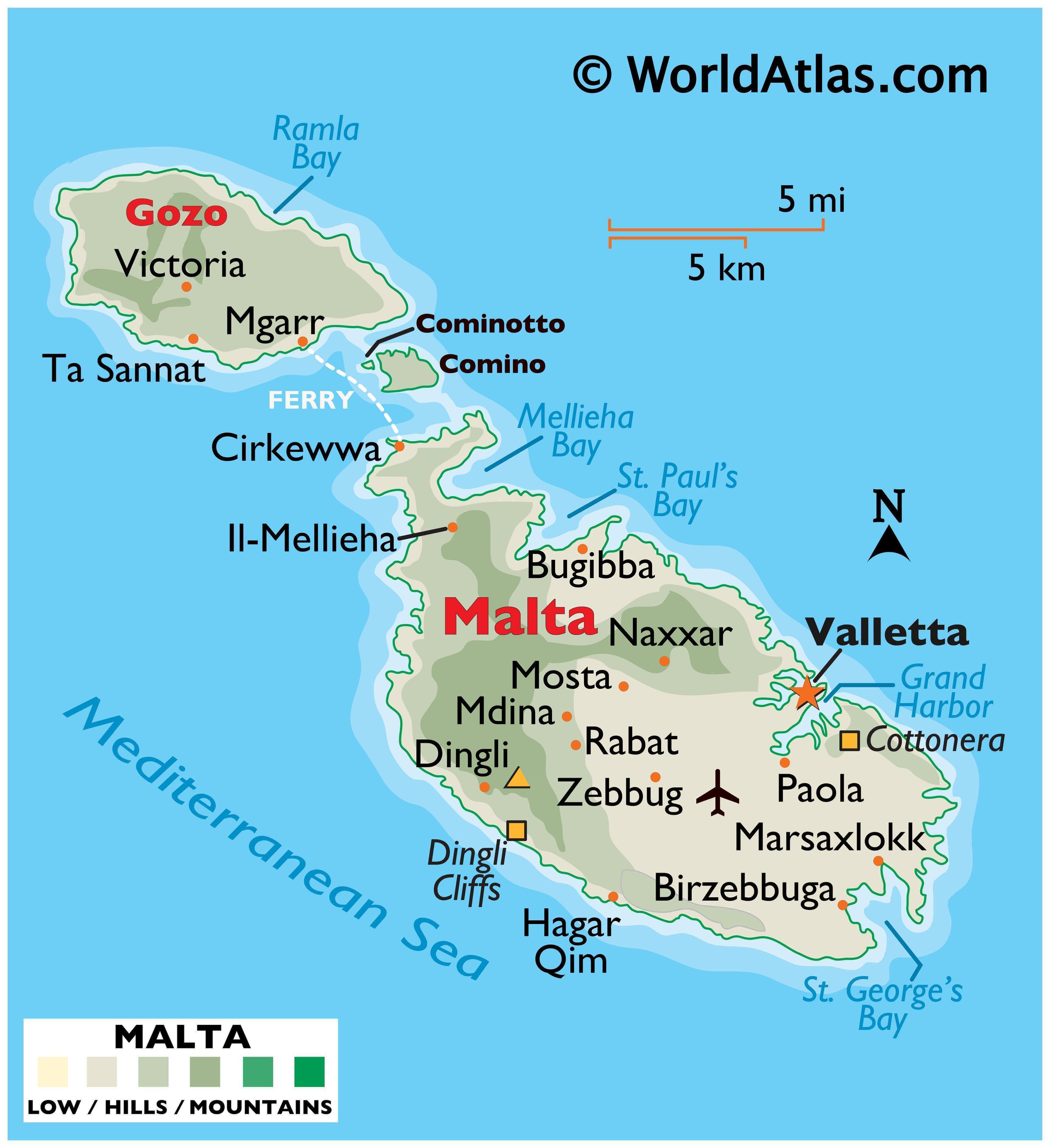 map of malta guise