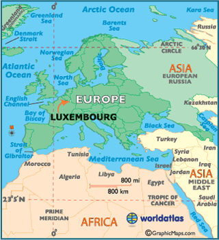locator map of Luxembourg