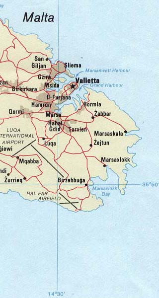 malta map
