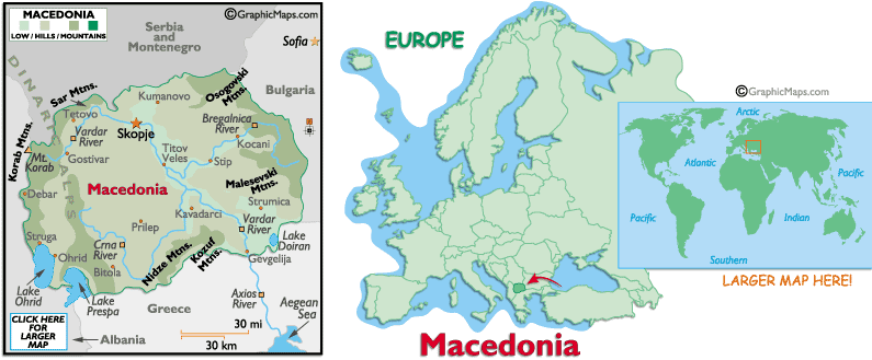 world map europe. Macedonia Map, Europe