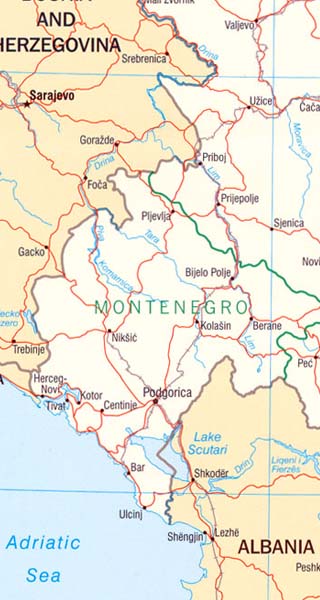 Montenegro map