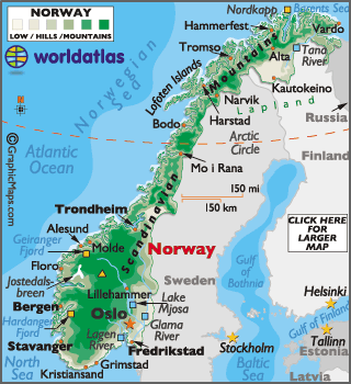 map of Norway