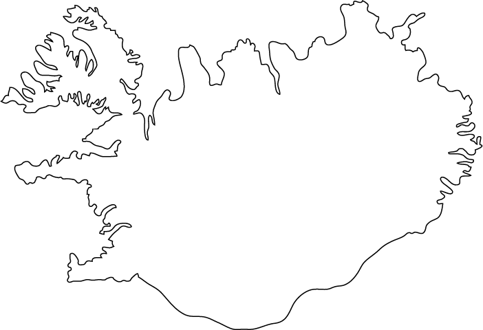 Iceland Outline Map