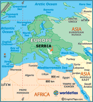 Serbia Outline Map