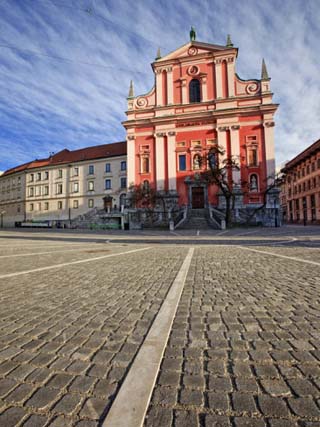 Church of Yhe Annunciation, Preseren Square, Ljubljana, Slovenia, Europe