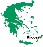 Rodos - zemljevid