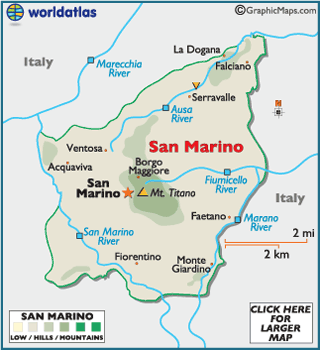 San Marino Map  Geography of San Marino  Map of San Marino ...