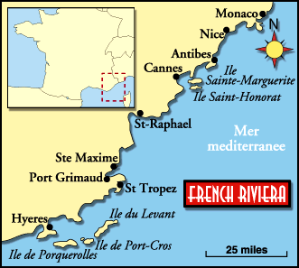 french riviera map