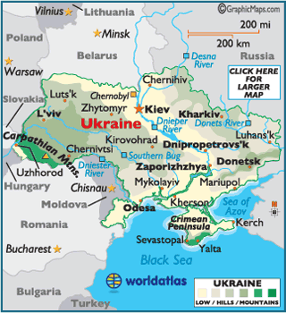 map of Ukraine