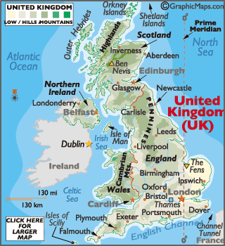 uk map capitals