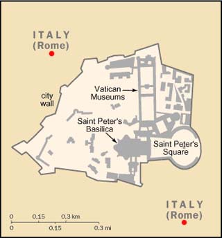 Vatican latitude and longitude map