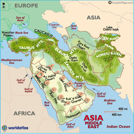 What are some major landforms in South Asia?