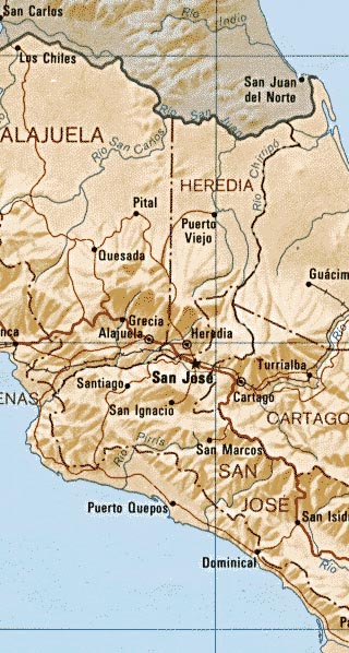 costa rica map