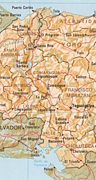 honduras map
