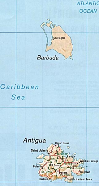 Antigua and Barbuda map