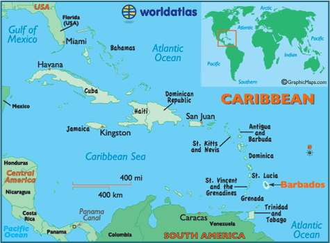  Barbados on Map Of Barbados   Caribbean Island Maps  Barbados Map Information