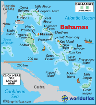 map of Bahamas