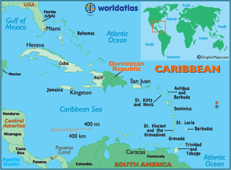 locator map of Dominican Republic