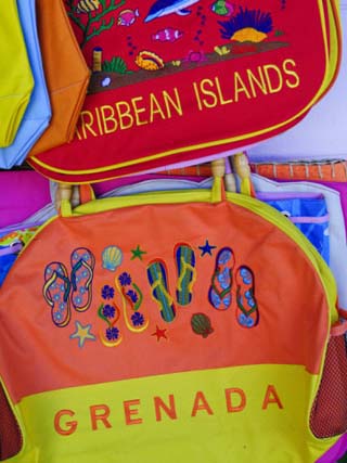 Souvenirs at Grand Anse Craft and Spice Market, Grenada, Windward Islands, Caribbean