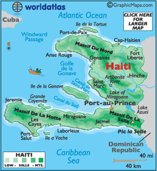 map of Haiti