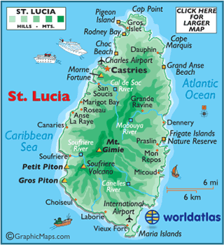 St. Lucia Map