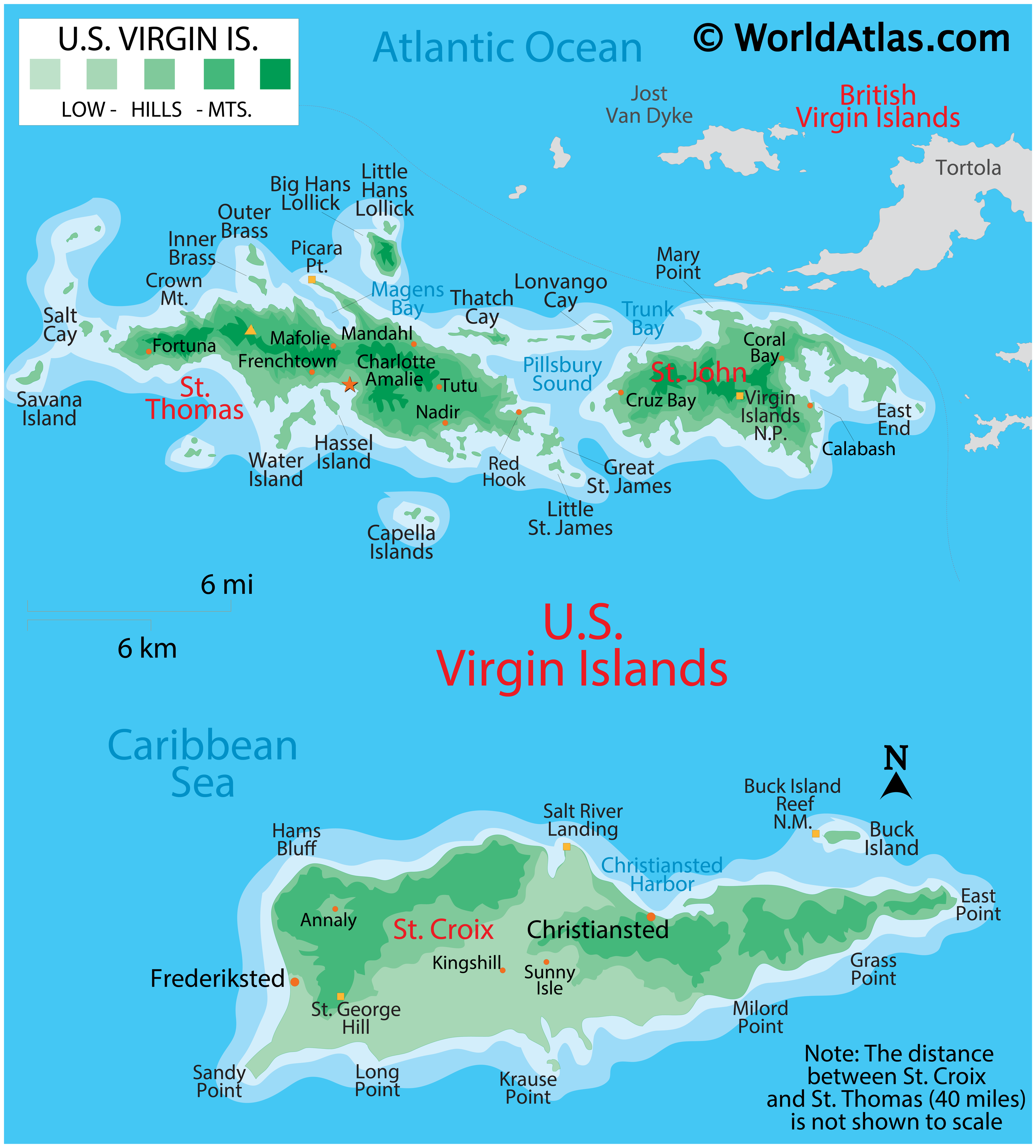 U S Virgin Island Map 28
