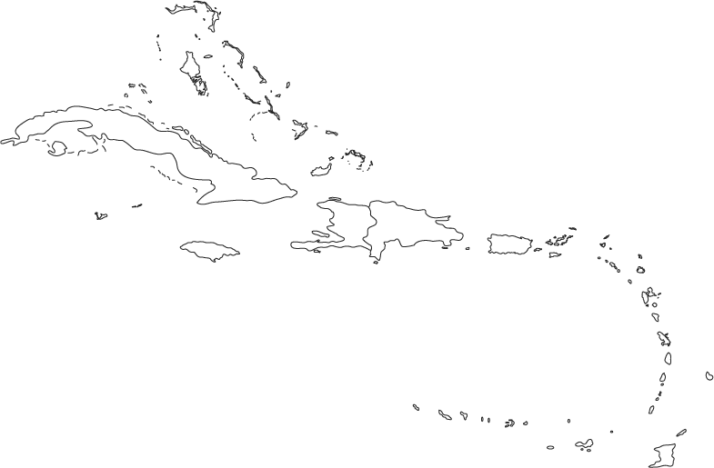 Caribbean Map Blank