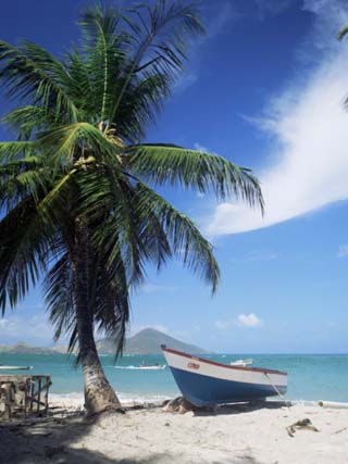 View Towards St. Kitts, Nevis, Leeward Islands, West Indies, Caribbean, Central America