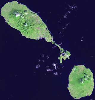 satellite image st kitts and nevis
