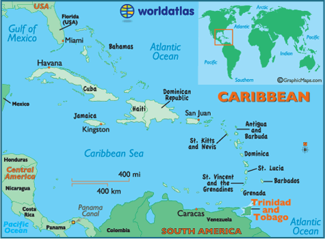  World  on Island Maps  Trinidad And Tobago Map Information   World Atlas