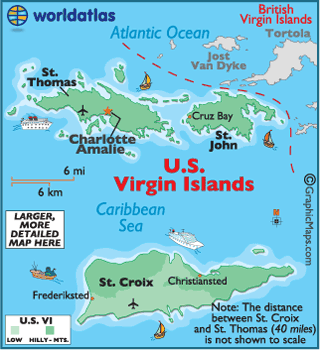 U S Virgin Island Map 121