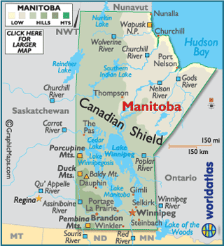 Manitoba Zip Line Map