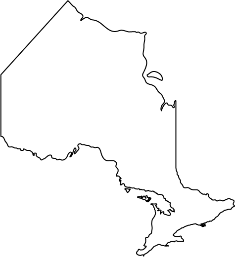 Ontario Canada Outline Map