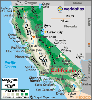  California on California Landforms   State Of California Landforms Rivers  Lakes
