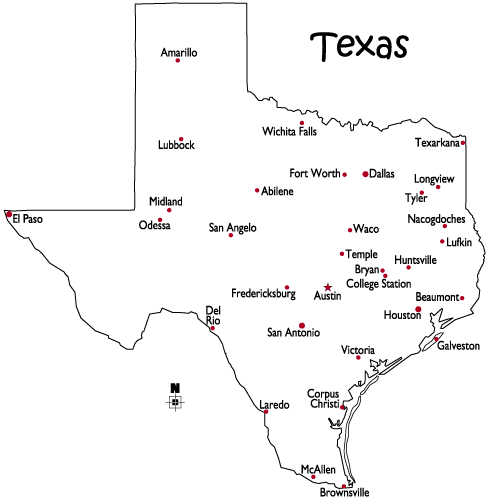 maps of texas with cities. print this Map of Texas Major
