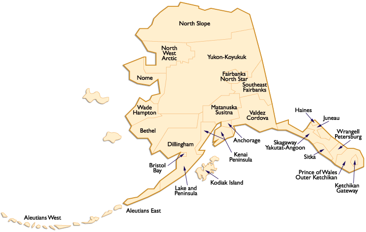 map of alaska with cities. that includes major cities,