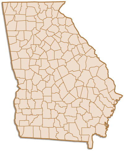 counties in ga. Georgia map with county names